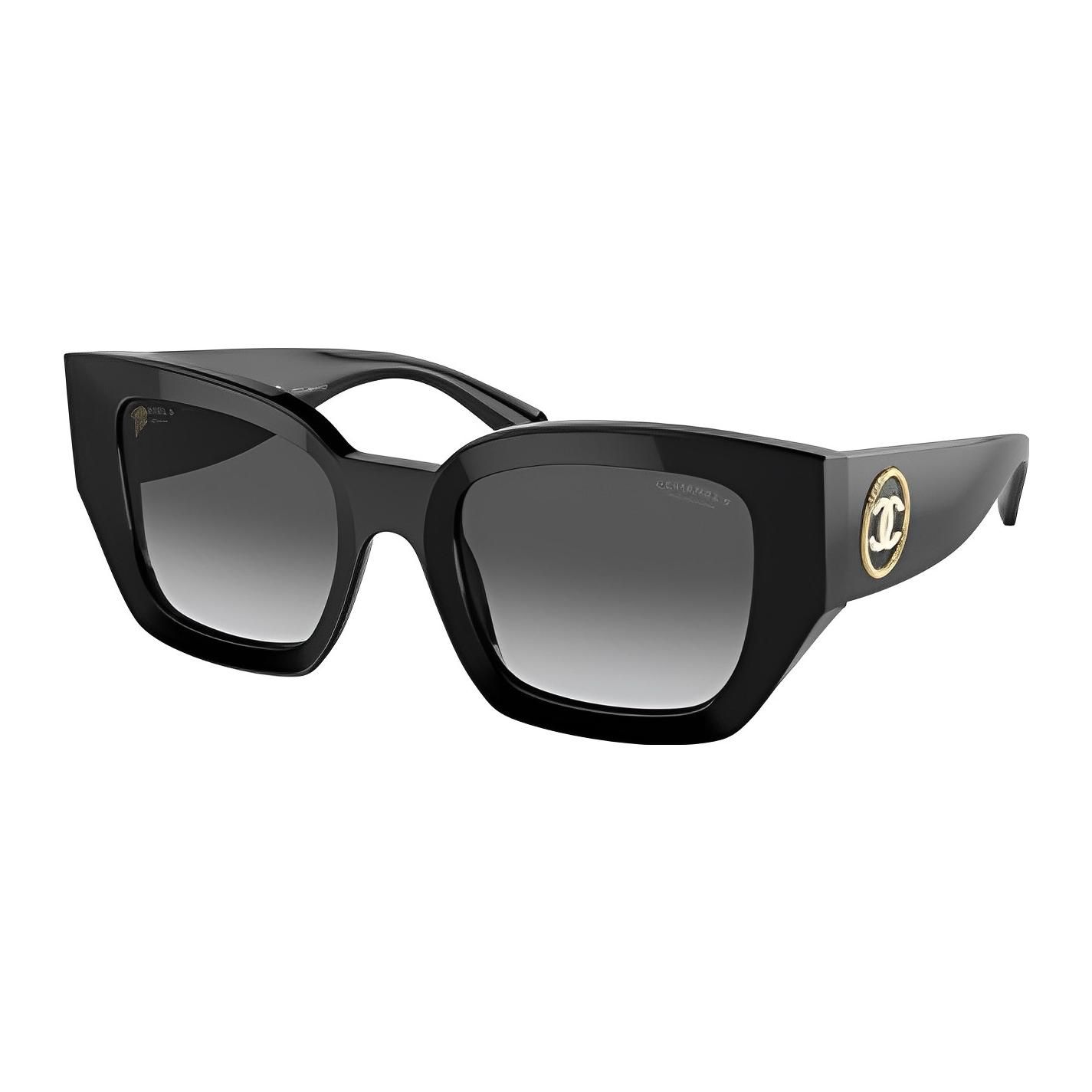 

Chanel Side Double C Logo Butterfly Sunglasses Unisex sunglasses Black CH5506-C622S8 Basic Packaging-Eyeglass Case+Box,51,Black