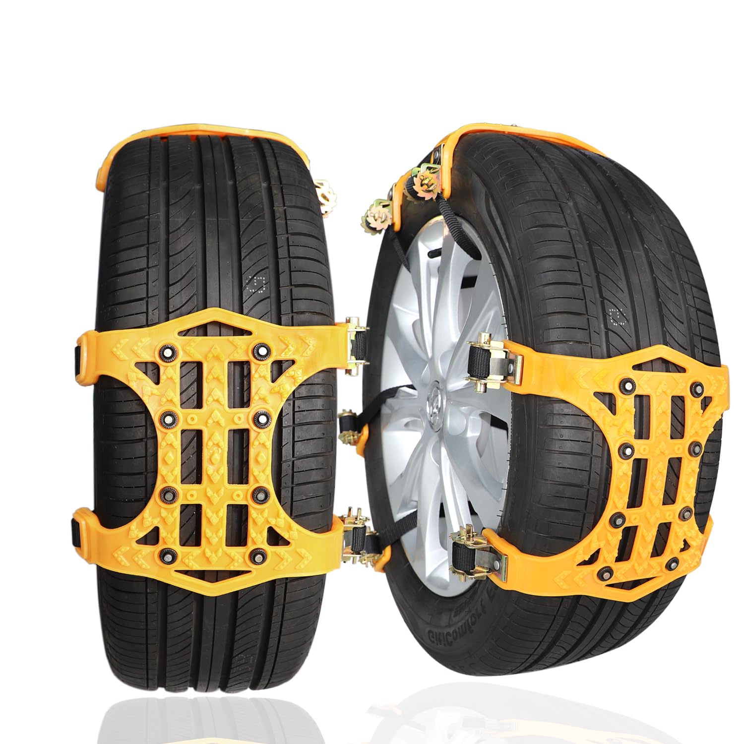 

tire chains for light adjustable fits easy pack of 6 Non-metallic vehicles, 135-175mm, size, 155/65R14, 165/55R15, 175/65R14, 165/65R14, 155/70R13,