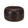 VidaXL Pouf 60 x 30 cm Marron foncé Cuir véritable de chèvre