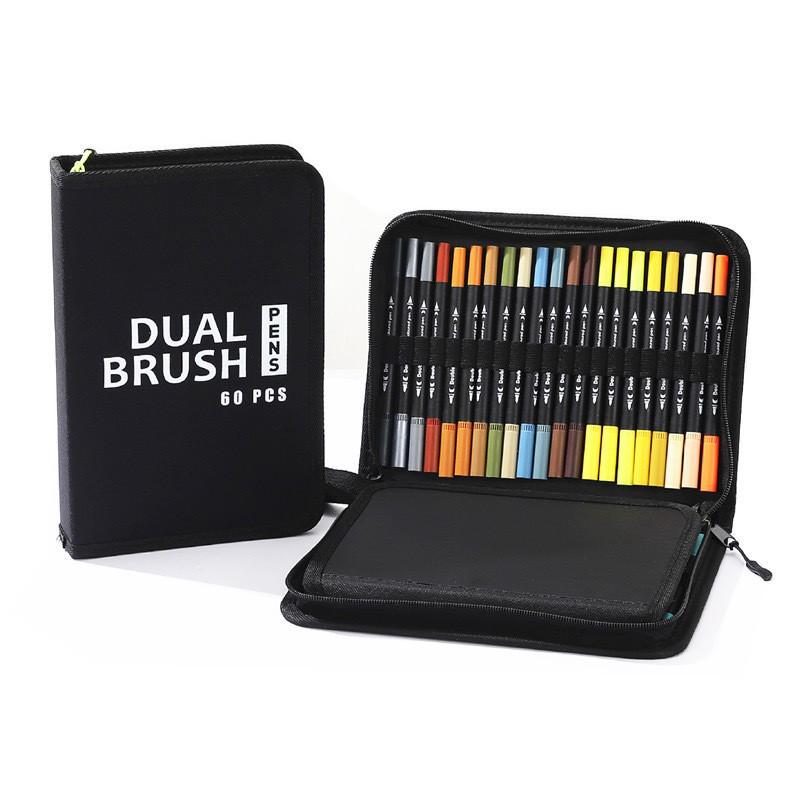 Double-Headed Washable Watercolor and Manga Pen Set for Kids