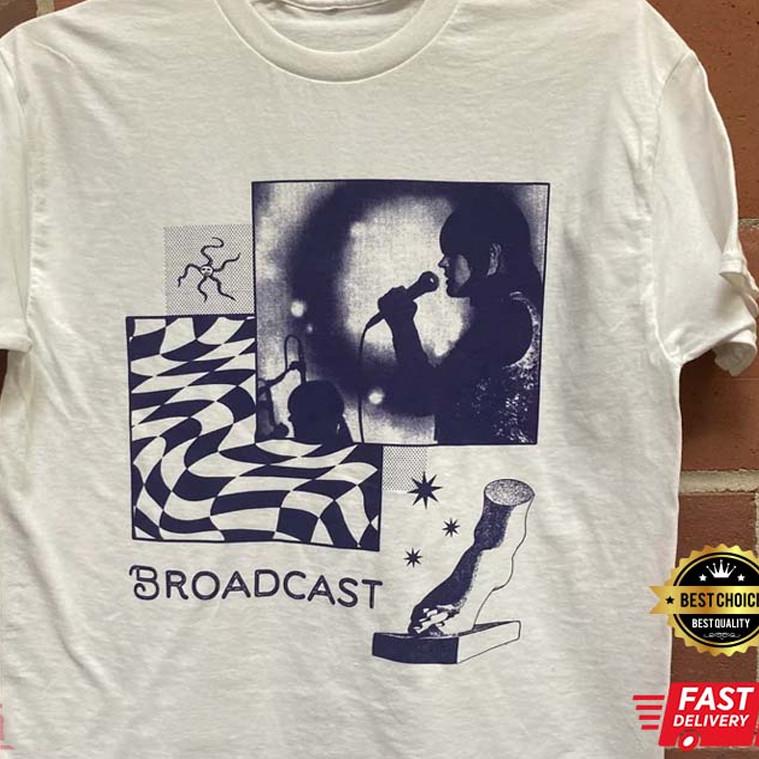 

Broadcast band VTG white Tshirt Unisex tee All sizes S to 45Xl X019 Unisex T-Shirt S