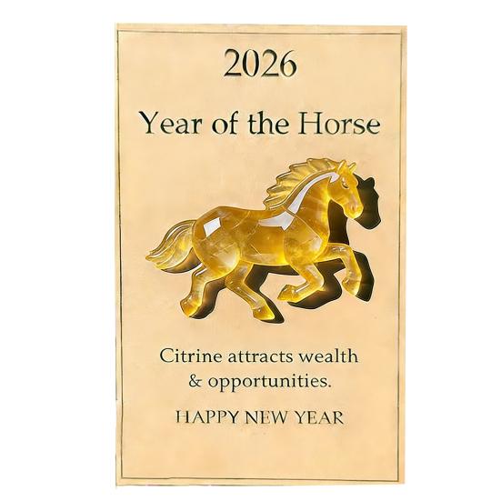 Cai norocoși Îmbrățișare de buzunar cu card Aduce noroc Anul Cailor 2026 Token de buzunar Decorațiune Cadouri de Anul Nou Fericit