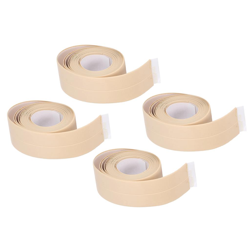 4Pcs Kitchen Sealant Strip PVC Waterproof Self Adhesive Sealing Tape for Bathroom Sink