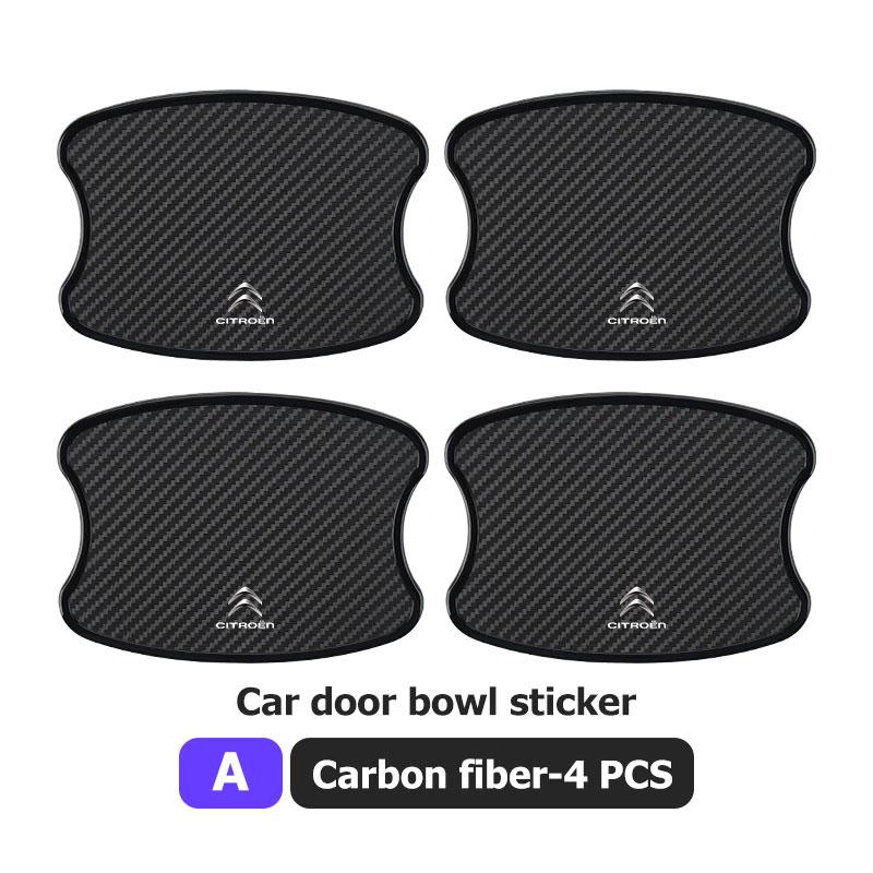 

4pcs Car Door Handle Bowl Sticker Protector Anti-collision Strip For Citroen C4 C3 C5 C1 C2 C6 VTS C4L DS3 DS4 DS5 Grand