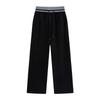New Gray Casual Pants Women's Autumn Lazy Drape High Waist Straight Pants Slim Loose Drawstring Sweatpants