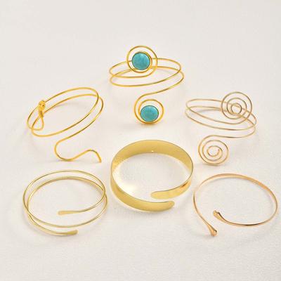 Upper Arm Armlet Bracelets for Women, Fashion Creative Spiral Line Adjustable Armband Cuff Bangle, Luxury Aesthetic Jewelry