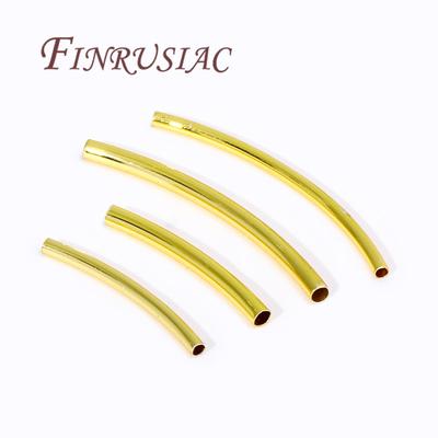 10-30Pcs/Lot 18K Gold Plated Tube For Jewelry Making,Tube Spacer Beads Connectors For Bracelets Necklaces Accessories