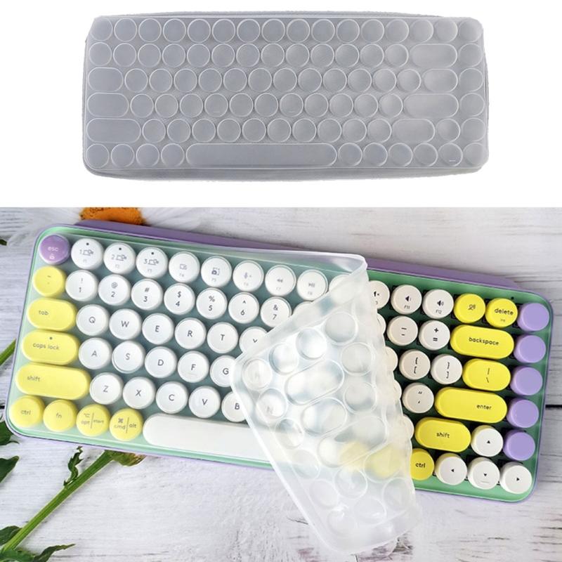 Keyboard Cover for Bluetooth-compatible Wireless Keyboard Silicone Keyboard Protectors Skin Ergonomic Keyboard Protective