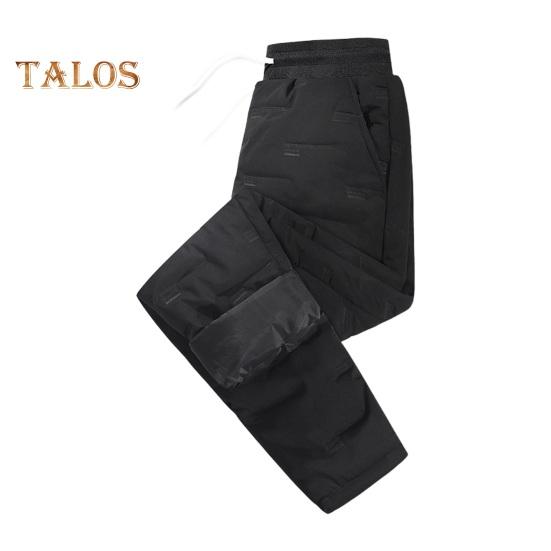 

Зимние мужские брюки с толстой подкладкой, эластичный пояс на шнурке, резинка на щиколотке, гладкая поверхность, однотонные теплые спортивные рабочие брюки для путешествий XL чёрный