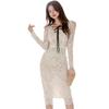 GRAXIA Cabaret Midi High Hostess Cabaret Club Lounge Long Square Ribbon Sheer Eyelash Size M Dress, Dress, Waist, One-Piece Dress, Dress, Dress,