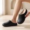 Winter New Velvet Warm Indoor Home Outdoor Simple Design Solid Color Comfortable Couple's Soft Soled Thin Shoes