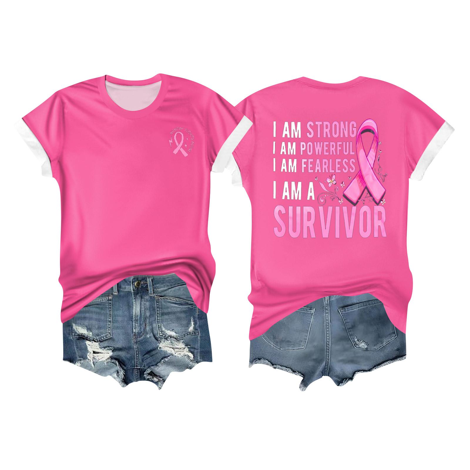 

Женская повседневная футболка с коротким рукавом с принтом ленты на груди XL