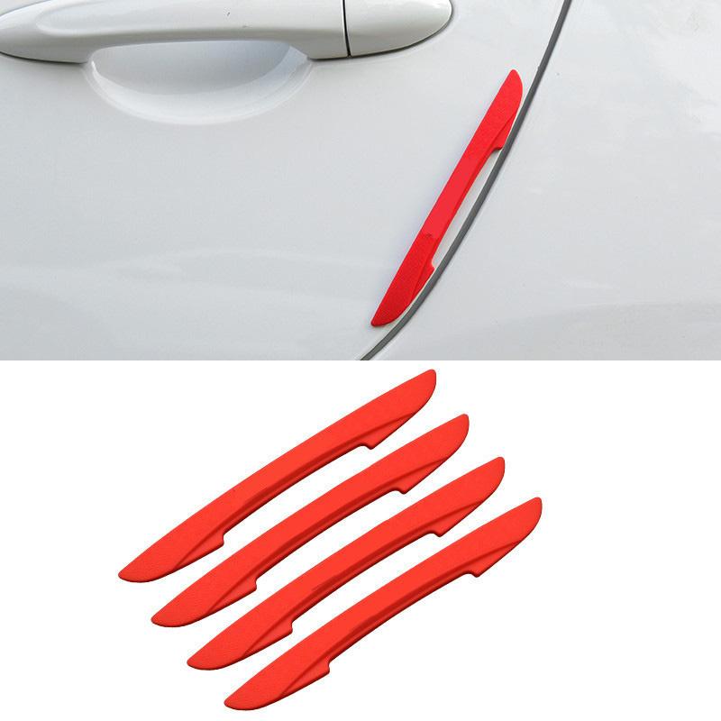 4PCS New Car Side Door Edge Protector Protective Strip Scrape Guard Bumper Guards Handle Cover 3D Sticker car styling emblem