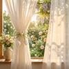 Romantic Flower Pearl Curtain Buckle Exquisite Tulip Curtain Straps Curtains Tie Rope  Office