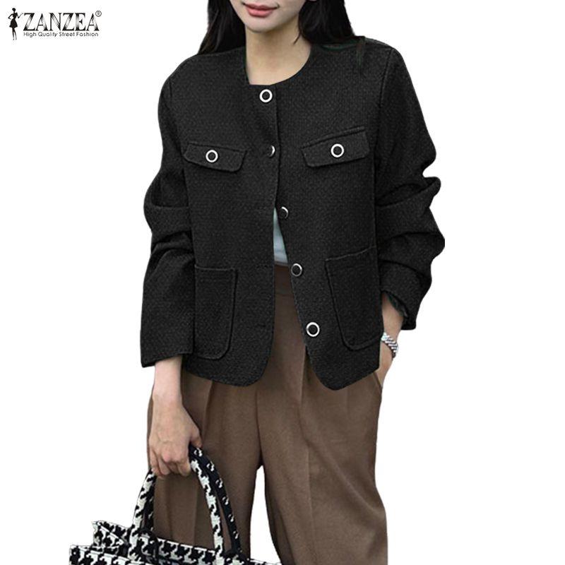 ZANZEA Women Autumn Casual Long Sleeve Thin Cardigan Outwear