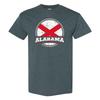 Alabama Distressed Circle - Hometown Pride T Shirt - Dark Heather
