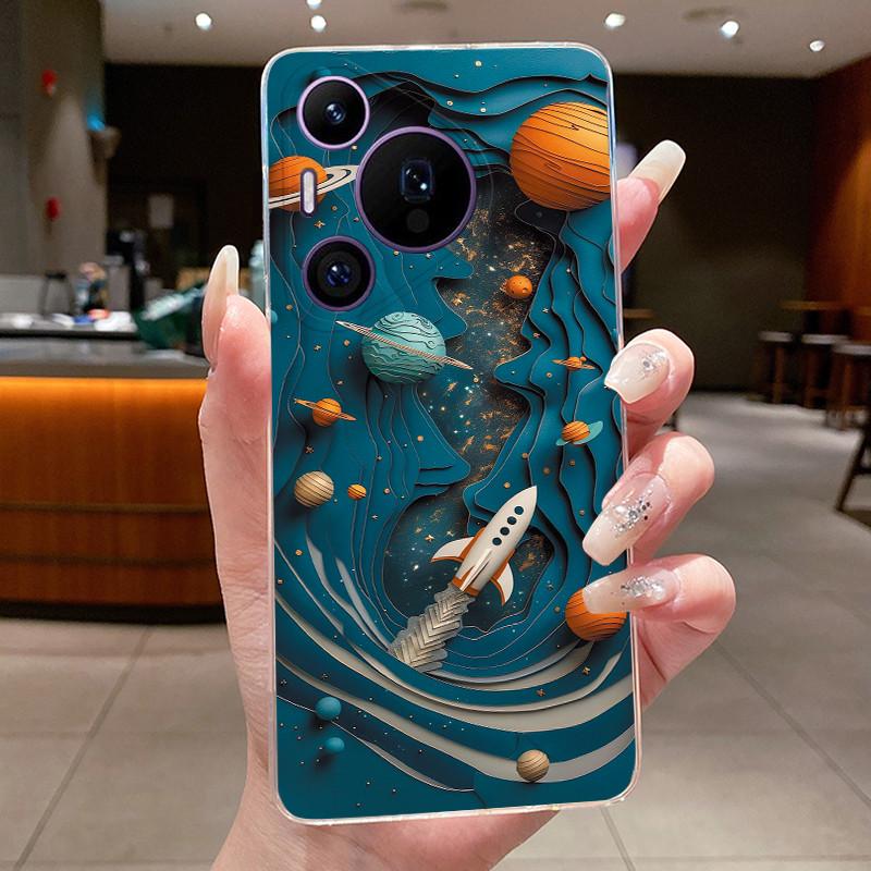 Phone Case For Huawei Pura 70 Pro Plus 70Pro+ 5G Simplicity Luxury Butterfly Flowers Transparent Casing Soft Silicone Back Cover
