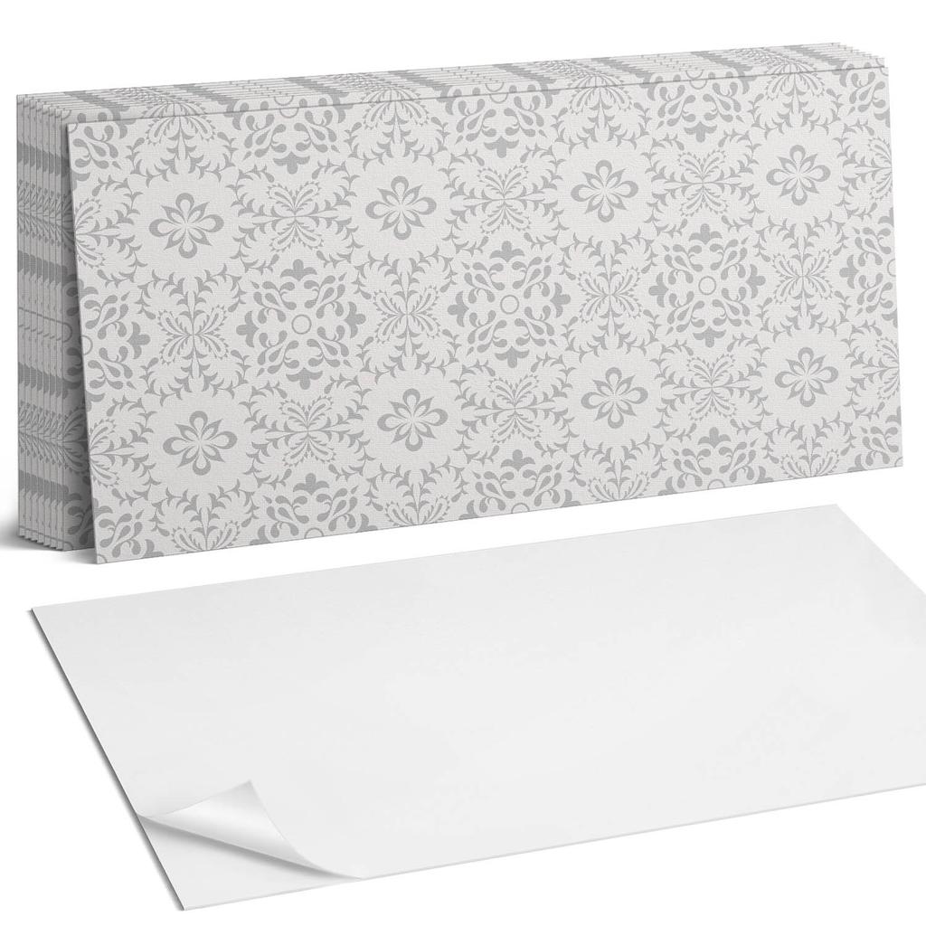Kafelki Samoprzylepne Z Nadrukiem - Idealne Do Kuchni Wzór Florystyczny Z Detalami 10X40X20 Cm