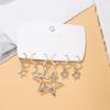European and American Jewelry Fashionable and Simple Stud Earrings Set, Hollow Five-pointed Star, Earrings, Various Earrings, Women