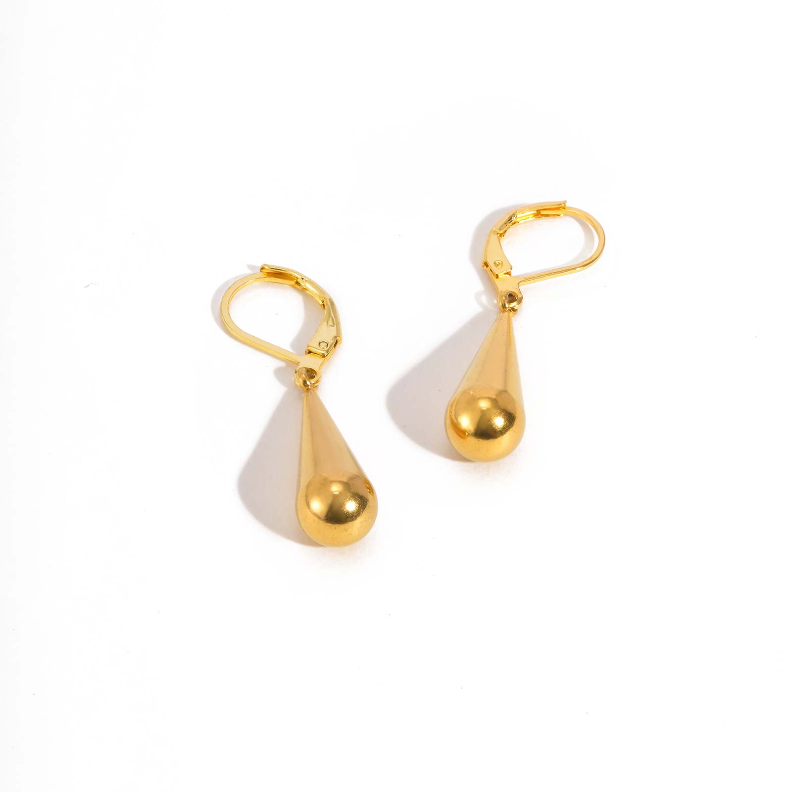 Long Water Drop Dangle Hoop Earrings for Women,18K Gold Plated Stainless Steel Teardrop Earrings, Waterdrop Jewelry Gifts