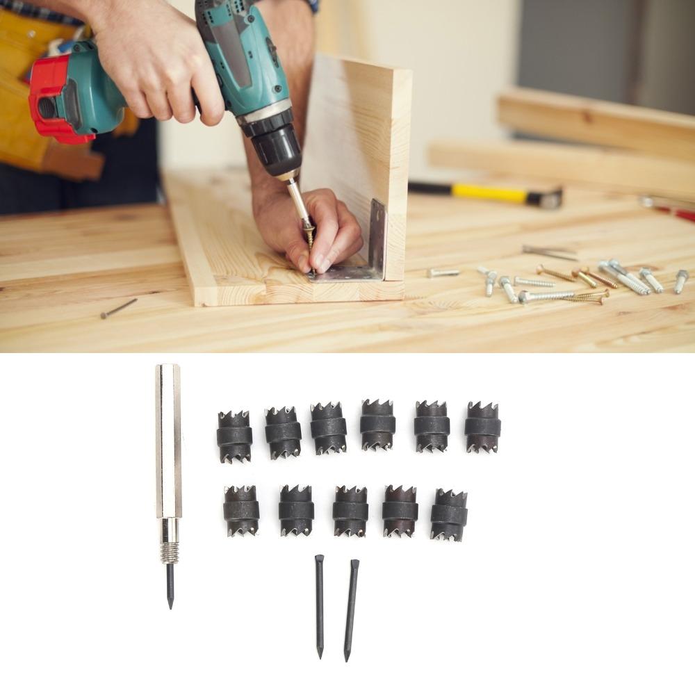 13pcs Double Sided Spot Weld Cutter Set 3/8 Inch Diameter Sheet Metal Hole Cutter For Sheet Metal