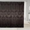 Vintage Boho Damask Floral Bathroom Curtain,Bohemian Exotic Goth Shower Curtain Victorian Baroque Flower Shower Bathtub Decor