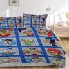 3pcs Donald Duck & Friends Character Printed Quilt Set Soft and Comfortable Quilt Cover for Bedroom, Guest Room Bedding Set