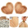 Heart Shaped Wooden Piggy Bank Transparent Cash Saving Box Cute Change Holder Case Boys