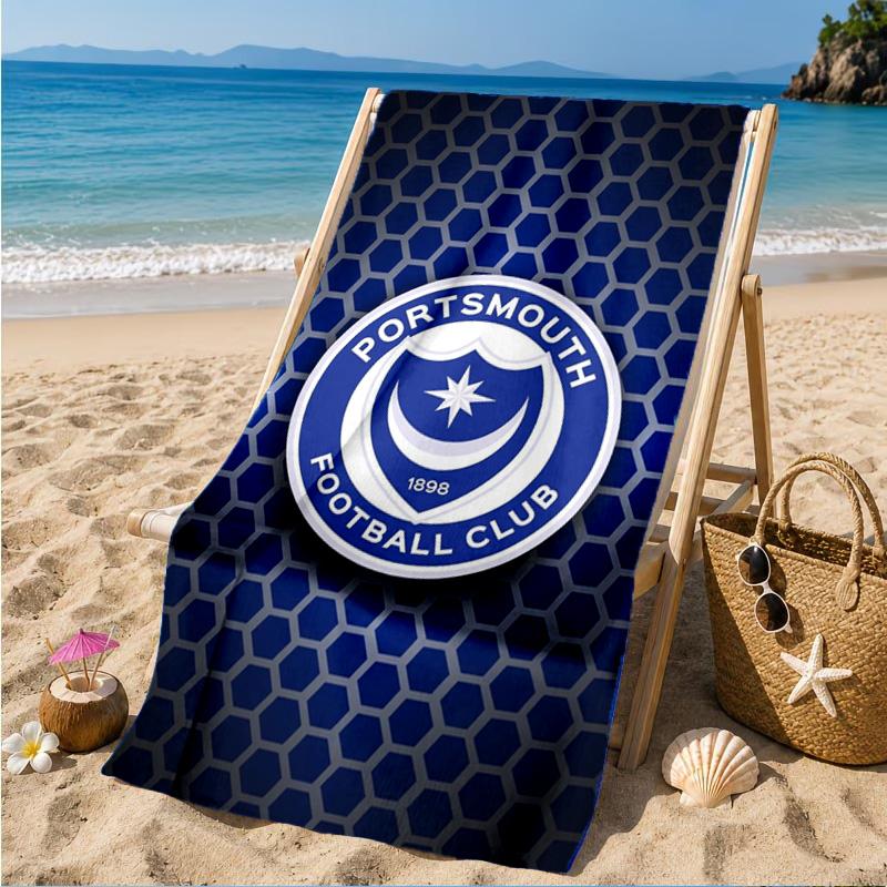 Asciugamano da Spiaggia in Microfibra con Stemma FC Ports, Morbido e Assorbente, Asciugatura Rapida, Ideale per Viaggi Estivi, Essenziale per la Spiaggia, Piscina