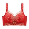New Red Suit, Natal Year Wedding Bride Adjustment Steel Rimless Bra