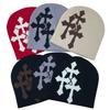 1 Stück Neue Jahrtausend Kreuz Hacquard Strickmütze Herbst Winter Warm Halten Beliebte Hip Hop Beanie Street Fashion Outdoor Kälte Kappe