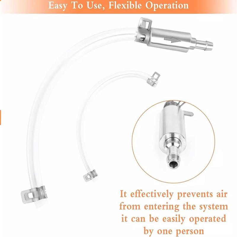Hydraulic Brake Bleeder Tool Lockable Automotive Brake Fluid Bleeder Bleeding Hose With Non Return One Way Check Valve