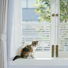 Frosted Window Film Privacy Window Sticker Non Adhesive Window Vinyl Film Removable Static Cling Window Film Striped Pattern