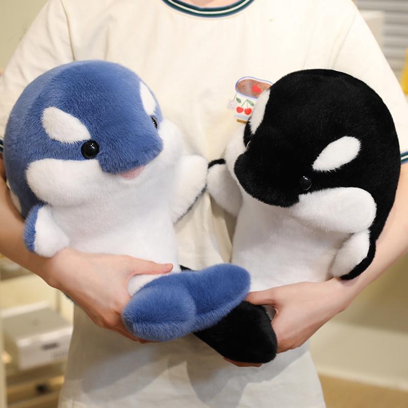 Kawaii Killer Whale Plush Toys Stuffed Orcinus Orca Fish Doll Marine Life Shark Cartoon Soft Sleep Pillow Kids Girls Baby Gifts