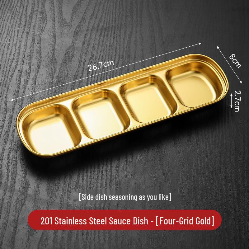 304 Stainless Steel Round Dipping Dish for Korean BBQ & Sauces