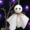 6Pcs 3 Inch Halloween Cloth Ghosts White Ghosts Hanging Ghost Pendant  Haunted House Decoration