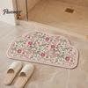 Dust-proof Entryway Mat Retro Floral Bath Mat, Non-slip Super Absorbent Bathroom Rug, Decorative Floor Quick-drying Diatomaceous Earth Rug for