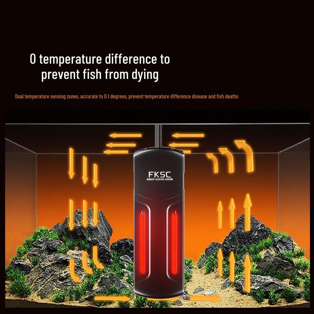 Chytré akvarijní topítko: Automatická regulace teploty, Vypnutí bez vody, Variabilní frekvence, Kompaktní a efektivní