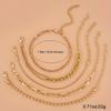 5Pcs Stackable Gold Chain Bracelet Set Mixed Thick Curb Box Snake Bead Link Minimalist Layering Wrist Jewelry for Women