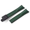 Premium Grade Curved End CTS FKM Rubber Watch Band 20mm 22mm Quick Release Butterfly Buckle Waterproof Soft Flexible Diver Style