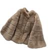 Women's fashion short fur jacket temperament celebrity nine-quarter sleeve small stand-up collar imitation rabbit plush jacket