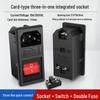 Three-in-One Medical Power Socket with Integrated Schuko Plug, Double Fuse Holder, and Switch