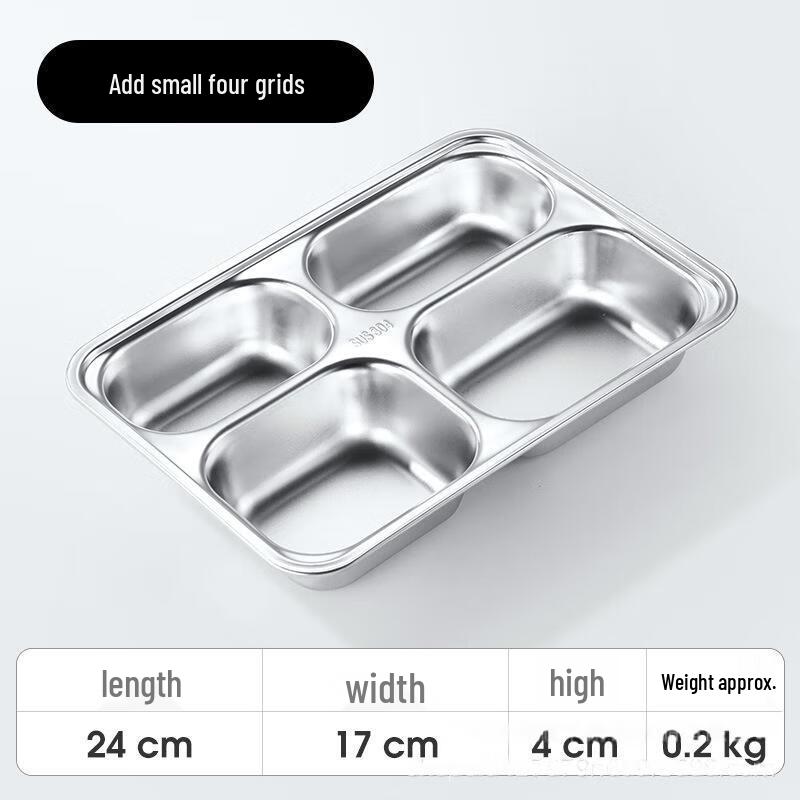 304 Stainless Steel Divided Meal Tray