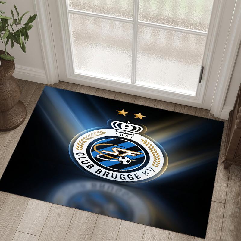 Club Brugge FC Design Tappeto in Velluto di Cristallo Accogliente Non?Tappeto Stampato Antiscivolo per Camera da Letto Soggiorno Ingresso