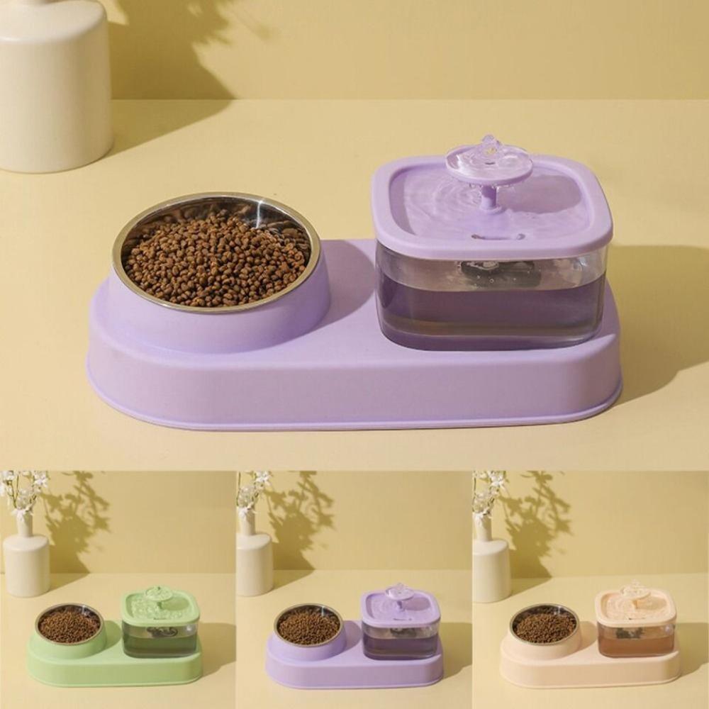 

Автоматическая кормушка для кошек с сухим и влажным разделением, прочная посуда для корма для домашних животных, автоматический диспенсер для воды