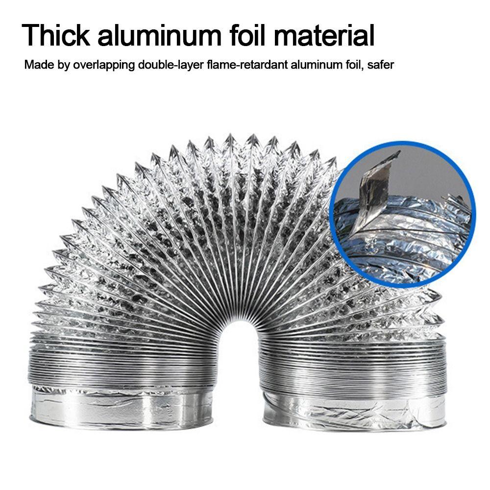 Aluminum Foil Ventilation Duct Scalable Vent Tube Dryer Vent Hose  Bathroom Kitchen System Vent