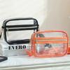1Pc Mini Solid Color Transparent Pvc Portable Waterproof Shoulder Bag Suitable For Girls, White-Collar Outdoor Travel Shopping