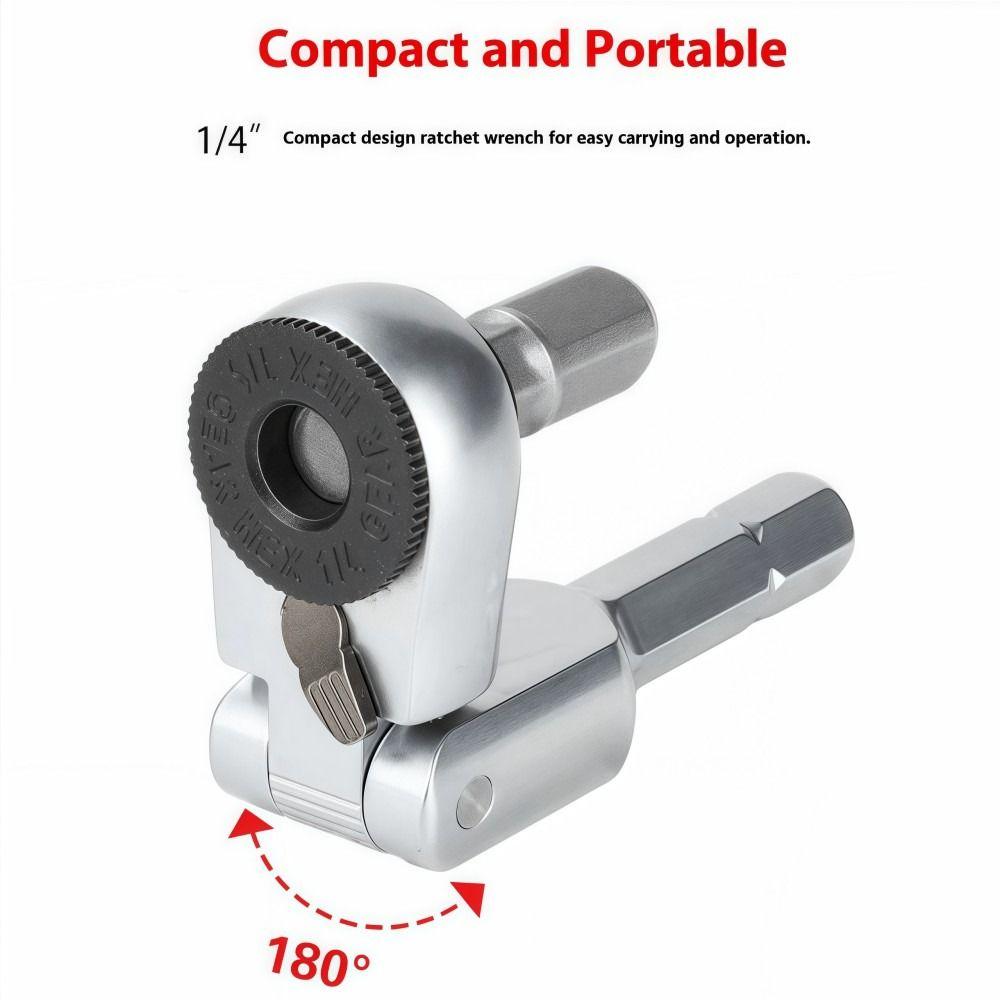 New Mini Socket Torque Wrench 6.35mm Adjustable Hexagonal Ratchet Wrench 1/4" Fast Two-way Screwdriver Manual Tools