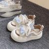 Milk Huhu thick-soled bow bread shoes women's spring and autumn new little white shoes versatile niche casual board shoes tide