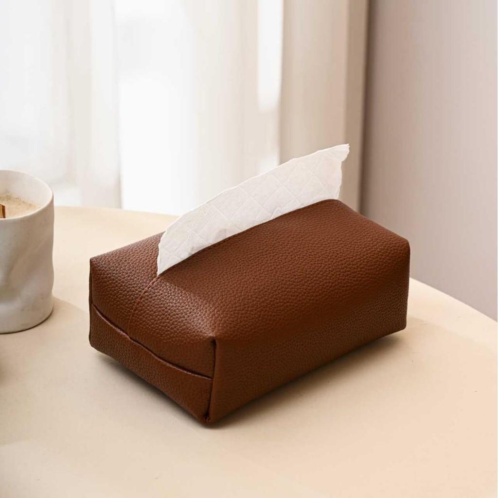 Minimalist PU Waterproof Tissue Box Holder for Home, Bedroom, Car, and Coffee Table